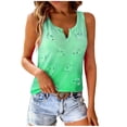 thumbnail image 2 of HOMBOM Womens Summer Tank Top Graphic Shirts Casual Heart Print Sleeveless Top for Ladies Green, 2 of 9