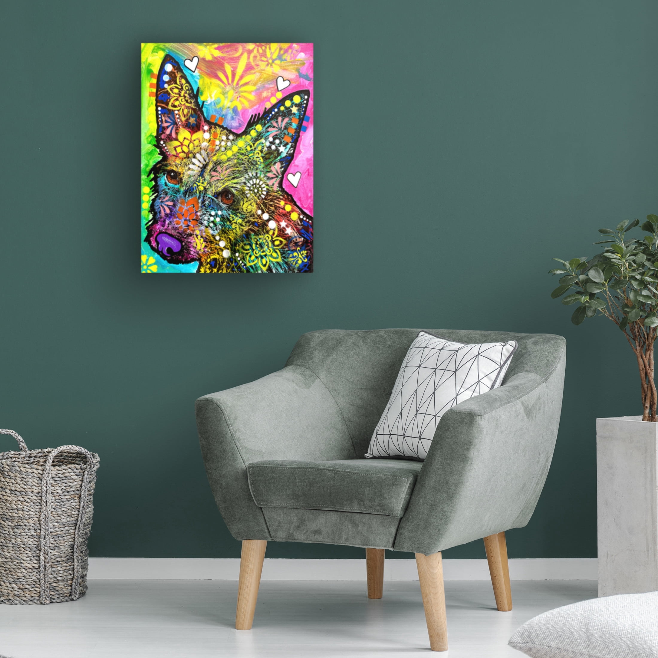 Canvas Wall Art - Dean Russo- Exclusive 'Fuzz' Wall Art for Living Room, Bedroom, or Office Décor by Trademark Fine Art - 14 x 19 Inches