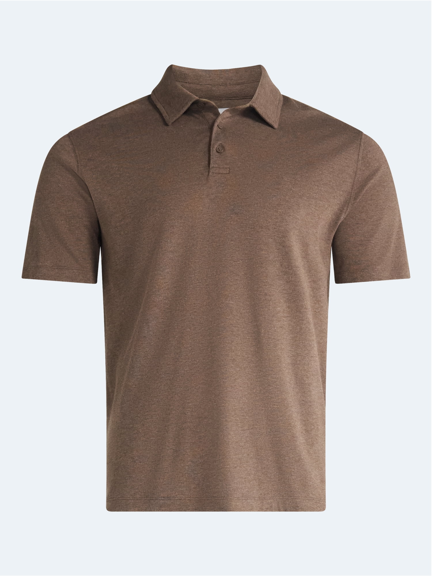 Free Assembly Mens Cotton Polo Shirt with Short Sleeves, Sizes XS-3XL