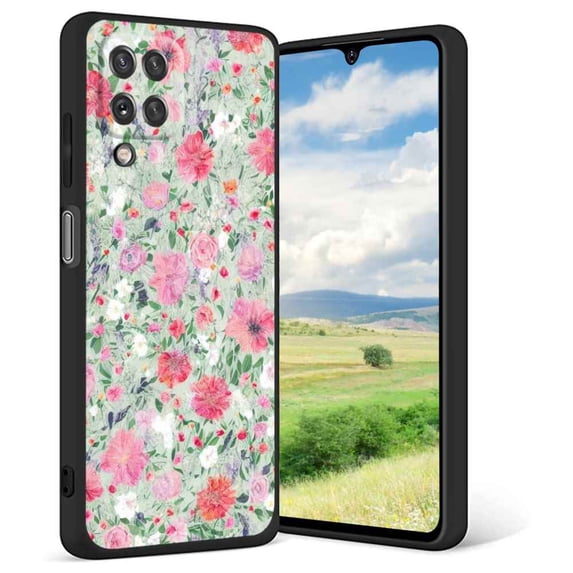 Floral-81 Phone Case, Degined for Samsung Galaxy A42 Case Men Women, Flexible Silicone Shockproof Case for Samsung Galaxy A42
