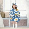 thumbnail image 7 of FORMRS Wearable Blanket Hoodie with Sleeves for Kids Cozy Flannel Sweatshirt, Cute Fried Eggs, 7 of 7