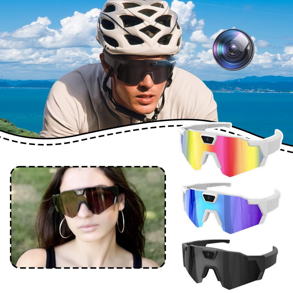 Smart Camera Glasses with 1080P HD Video 12MP Photo Hands-Free Recording for Cycling Hiking