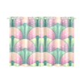 thumbnail image 1 of BSDHOME Multicolor Secteur Motif Fenêtre Rideau de Cuisine 26x39 Pouces (Deux Pièces), 1 of 3