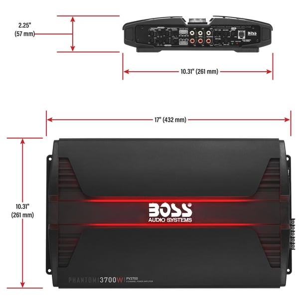 BOSS Audio PV3700 Phantom Series 5 Channel Car Amplifier - 3700W
