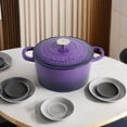 thumbnail image 5 of Olla holandesa redonda de hierro fundido esmaltado Crock-Pot Artisan, 5 cuartos, color morado lavanda, 5 of 5
