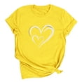 thumbnail image 5 of Neewe Women's T Shirts Short Sleeve Tees Heart Graphic Loose Summer Tops, 5 of 7