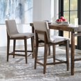 thumbnail image 5 of Uttermost Klemens 26" Wood and Fabric Upholstered Counter Stool in Beige/Walnut, 5 of 7