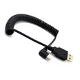 thumbnail image 3 of 2Pieces 5ft Spiral USB 2.0 USB Mini 5P Cable de de datos de enchufe en ángulo izquierdo para 3+, , t CUTICAT usb a mini cable usb, 3 of 8