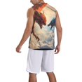 thumbnail image 2 of Pofeuu Cloud Red And Blue Dragon Print Basketball Jersey, Shirts for Men Youth Basketball Jersey Crew Neck-3X-Large, 2 of 6