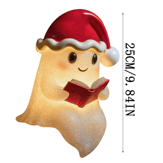 Btomtd Christmas Ghost Reading Book Lamp, B