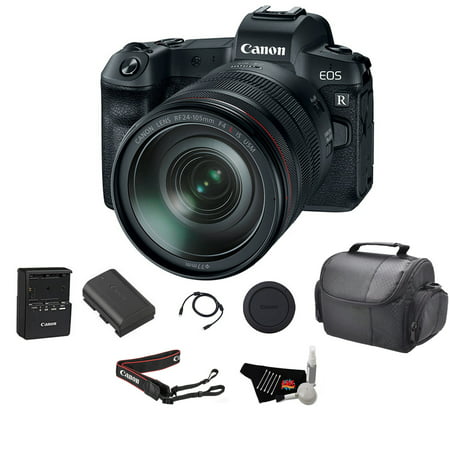 Canon EOS R Mirrorless Digital Camera w/ 24-105mm Lens Bundle w/ Carrying Case & Cleaning Kit