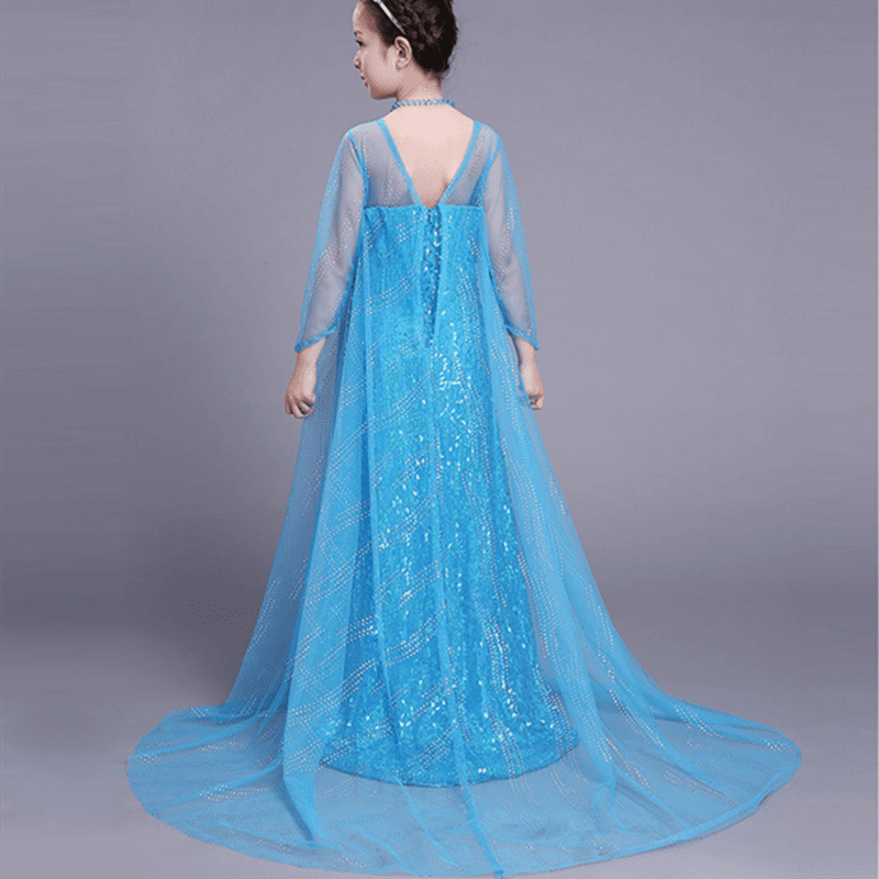 elsa dress with long cape