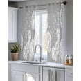 thumbnail image 5 of White Dandelion Sheer Curtains 39 Inch Length 2 Panels Set for Living Room/Bedroom, Spring Plants Flowers Vintage Gray Kitchen Curtains Grommet Semi-Sheer Curtains Window Treatments 27.5"x39"x2, 5 of 7