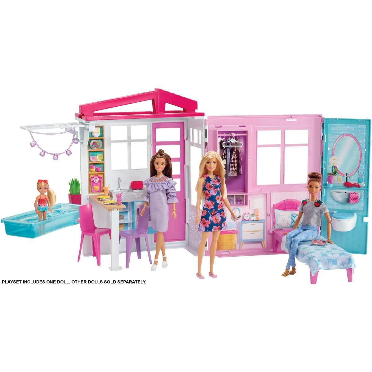 barbie house and kitchen