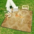 thumbnail image 6 of Elegant Gold Floral Damask Pattern Outdoor Picnic Blanket, Foldable Waterproof Beach Mat, Portable Beach Blanket for Beach Camping, Hiking, Family Concerts, 6 of 7