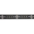 thumbnail image 2 of CTM®  Fleur de Lis Studded Rhinestone Belt (Women's), 2 of 3