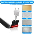 thumbnail image 3 of AGCAN Cord Hider Floor, 6.56ft Self Adhesive Cable Protector, Floor Cord Cover, Extension Strip Protector for Wires, Exhibitions Cavity:0.47" (W) x 0.31" (H), Black, 3 of 8