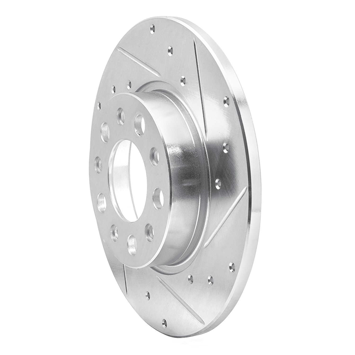 Dynamic Friction Company 631-42014R DFC Brake Rotor - Drilled And Slotted - Silver