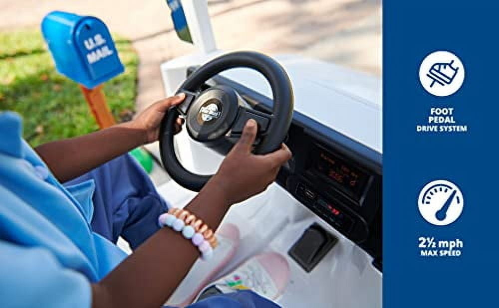 Kid Trax Kids USPS Mail Carrier 6 Volt Electric Ride on Toy, 1 Count, Ages 3-5 Years Old