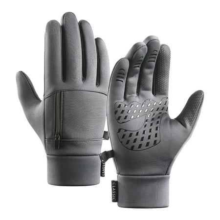 

VEAREAR 1 Pair Practical Anti-slid Warm Gloves Warm-keeping Windproof Fabric Sport Gloves for Unisex