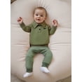 thumbnail image 6 of Miaouyo Toddler Baby Boy Fall Sweatshirts 6 12 18 24 Months 2T 3T 4T 5T Long Sleeve Lapel Collar Dinosaur Print Pullovers Fall Tops, 6 of 9