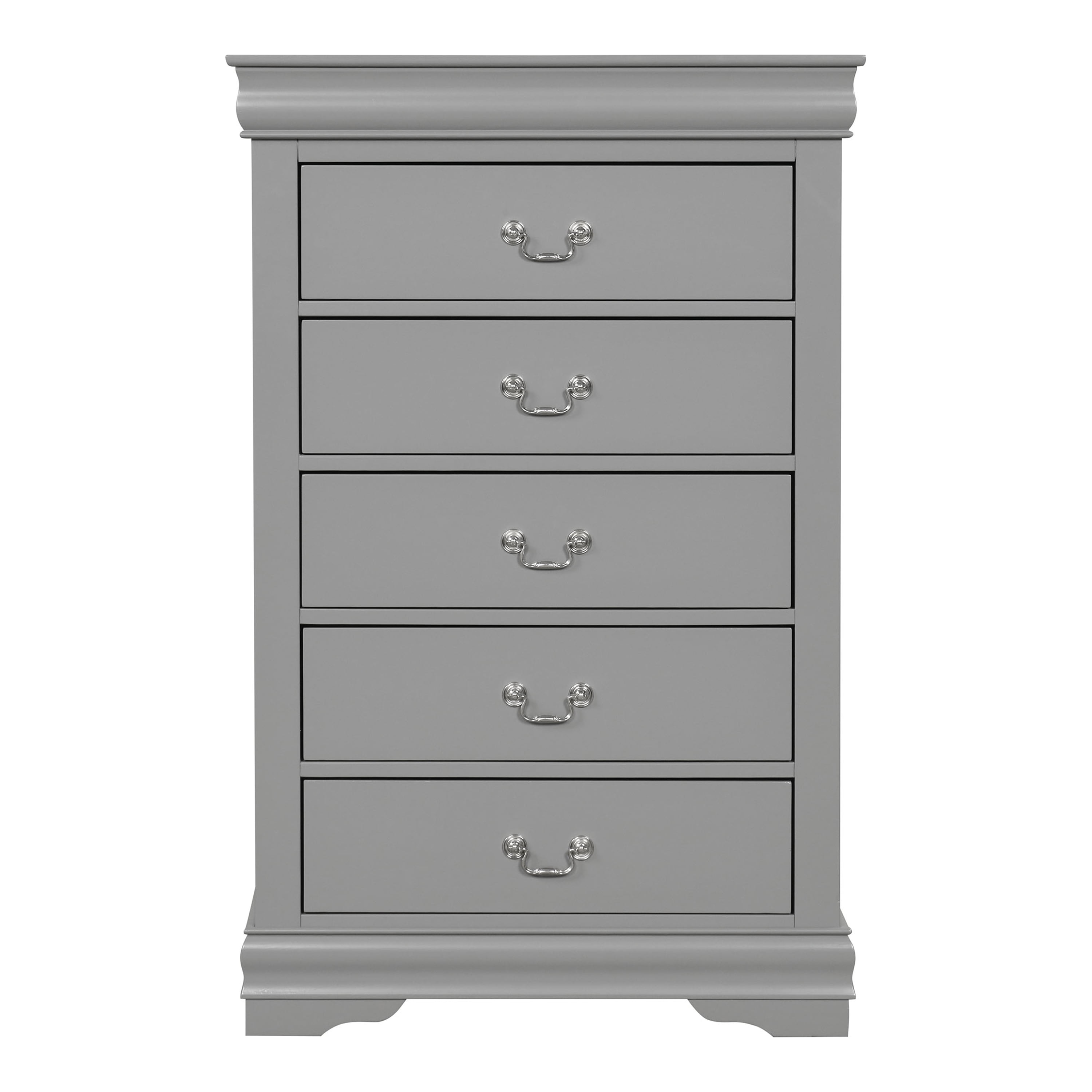 Furniture of America Vrai Modern 5-Drawer Vertical Dresser, Gray