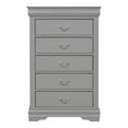 thumbnail image 3 of Furniture of America Vrai Modern 5-Drawer Vertical Dresser, Gray, 3 of 9