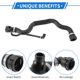 thumbnail image 4 of Unique Bargains 1 Pcs Manguera del Radiador para BMW X1 E84 2009-2015 Buen Sellado Goma Negra Manguera de Agua Superior, 4 of 7