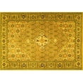 thumbnail image 1 of Ahgly Company Machine Washable Indoor Rectangle Persian Yellow Traditional Area Rugs, 4' x 6', 1 of 4