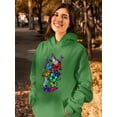 thumbnail image 2 of Cute Butterflies Hoodie Women -SPIdeals Designs, Female Medium, 2 of 4