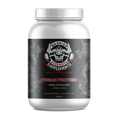 Warrior Strength Supplements Vegan Vanilla Protein Powder, 29g, 2lb