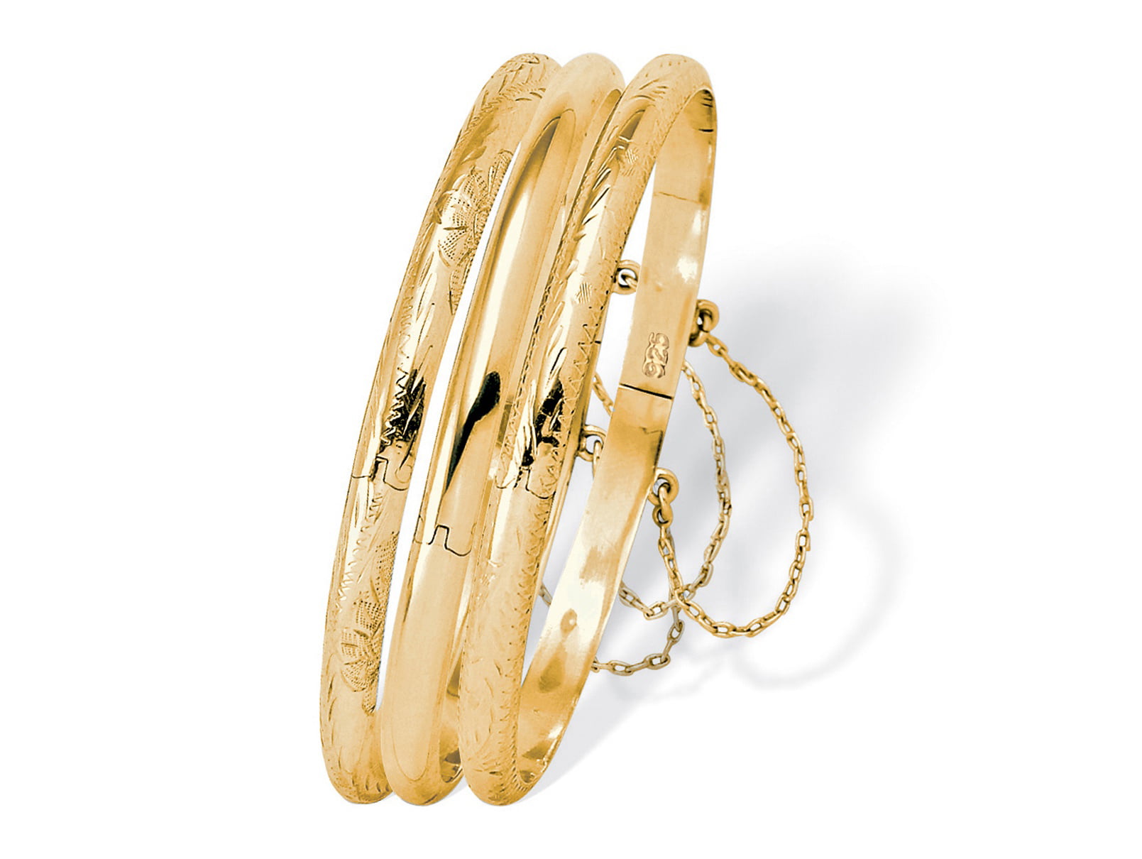 Unique looking gold plated bangle