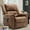 Nut Brown, variant on VIVIJASON Massage Swivel Rocker Recliner Chair with Heat & Vibration, 360° Swivel Manual Glider Rocking Reclining Chair with 2 Remote Controls, Side Pockets & USB Ports for Living Room, Gray