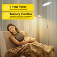 thumbnail image 3 of OUTON LED Floor Lamp with Side Light Standing Lamp for Living Room Silver, 3 of 6