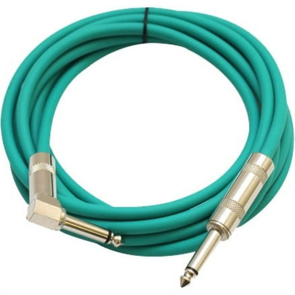 Seismic Audio Right Angle to Straight Guitar Cable 10'