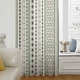 thumbnail image 5 of Boho Ethnic Sheer Curtains 63 Inches Long, Aztec Bohemian Vintage Geometric Green Rustic Light Filering Curtains, Breathable Simi Curtain Privacy Drapes for Living Room Bedroom Window Treatment, 5 of 9