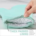 thumbnail image 6 of COOK WITH COLOR Silicone Oven Mitts and Pot Holders Set with Soft Quilted Lining, Mint, 6-Piece, 6 of 9