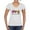 White, variant on Peace Love Baseball Sports Women's Standard V-Neck Tee, Heather Grey, Large