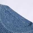 thumbnail image 6 of Womens Valentines Sweaters Solid Color Crewneck Knit Sweater Heart Elbow Patches Long Sleeve Soft Pullover Jumper Top Fall Winter Blue L, 6 of 9