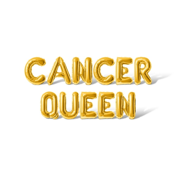 Letter Balloons - CANCER QUEEN 16" Inch Alphabet Letters Foil Mylar Balloon Birthday Party Banner (Gold)