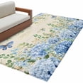 Blue Hydrangea 2.7'x5' Rug for Office Desk Chair Area Small Bedroom ...