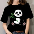 thumbnail image 3 of YLLMHH New Kawaii Women's T-shirts 3D Panda Print Short Sleeve Top Summer Tee Streetwear S-3XL, 3 of 5