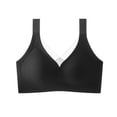 thumbnail image 5 of HNMKIU Seamless Bras for Women Mesh Comfort Support Wireless Bralette No Underwire T-Shirt Style for Everyday Versatile Wear Plus Size Bras Black,L, 5 of 5