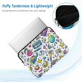 thumbnail image 2 of FORMRS 13-13.3 inch Laptop Sleeve Case Soft Carrying Quilted Computer Bag Cover, Blue Doodle Pattern, 2 of 7