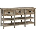 thumbnail image 1 of Sauder Granite Trace Engineered Wood Entertainment Credenza Rustic Cedar/Brown, 1 of 15