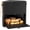 Black, variant on Corner Bread Box for Kitchen Countertop, Large Vintage Bread Storage Container Bin for Homemade Bread, Double Layer Farmhouse Bread Holder for Kitchen, Cabinet, Pantry (White, Medium)