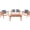 Natural/Bge/NvyWht Pillow, variant on Safavieh Nunzio 4-Piece Eucalyptus Wood Outdoor Set in Teak Brown/Beige