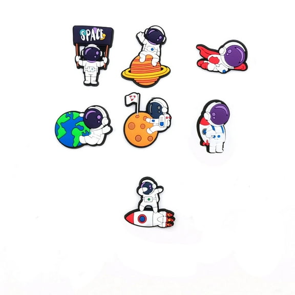Shoe Charms Cute Astronaut Cartoon Cute Shoe Ornaments - Shoe Decoration Charms for Holiday Gifts for Boys and Girls - PVC Waterproof Plastic