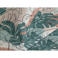 thumbnail image 3 of Ambesonne Tropical Quilted Coverlet 2 Pcs, Palm Leaves Line Art Plot, Twin Size, Dark Cadet Blue and Almond, 3 of 4