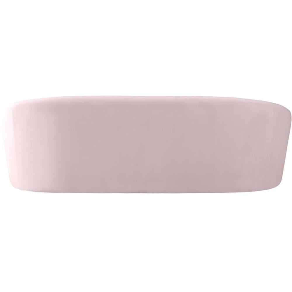 Bowery Hill Contemporary Curved Back Upholstered Pink Velvet Sofa